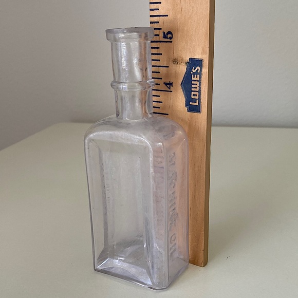 Antique Sewing Machine Oil Glass Bottle - Picture 5 of 8